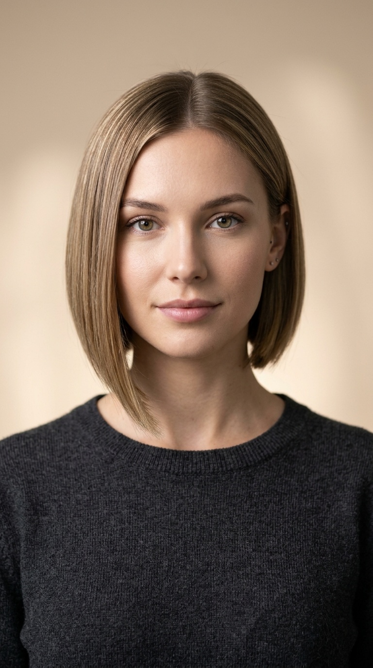 Sleek Straight Inverted Bob