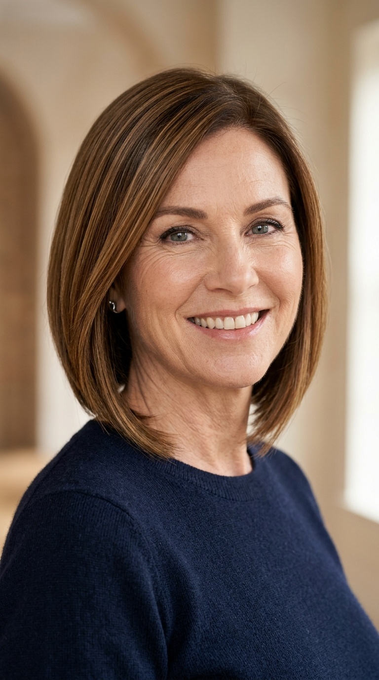 Sleek Straight with Chin-Length Graduation