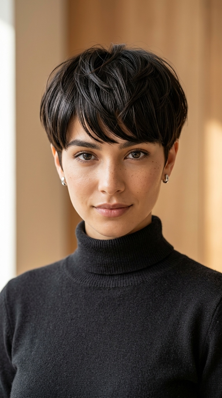 Sleek Tapered Bowl Cut with Texture
