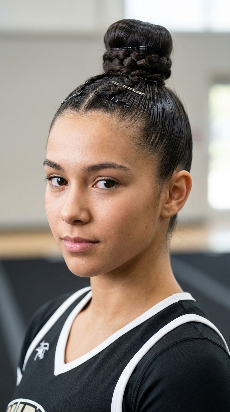 Sleek Top Knot with Heavy-Duty Pins