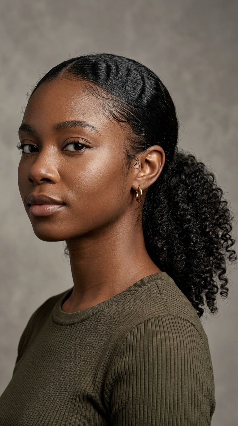 Sleek-Top Low Ponytail