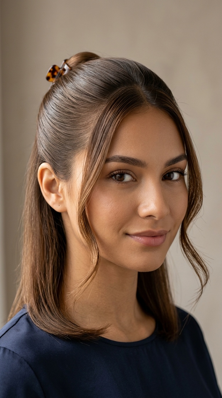 Sleek Top with Loose Tendrils