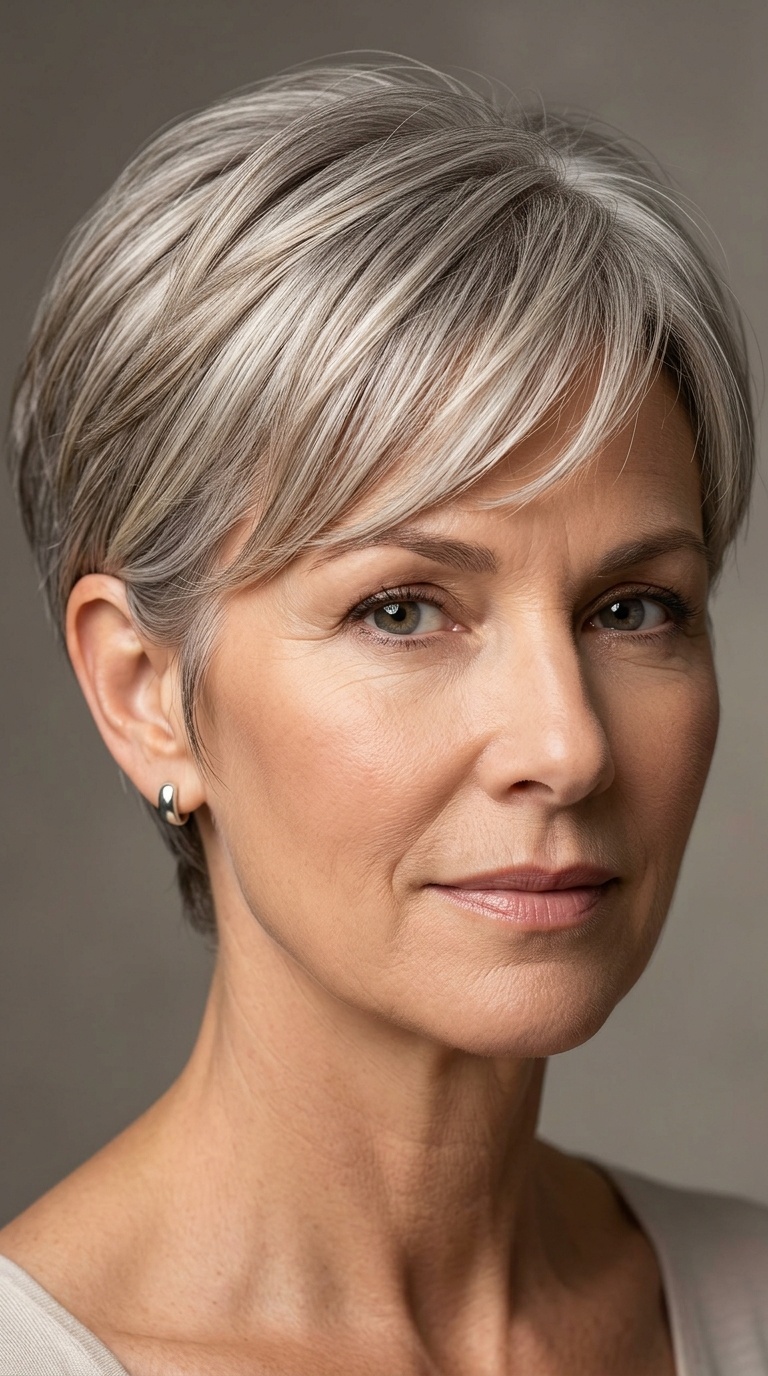Sleek Tucked-Behind-Ear Pixie