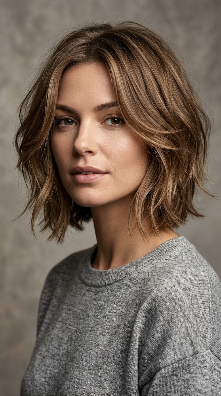 Sliced Bob with Face-Framing Layers
