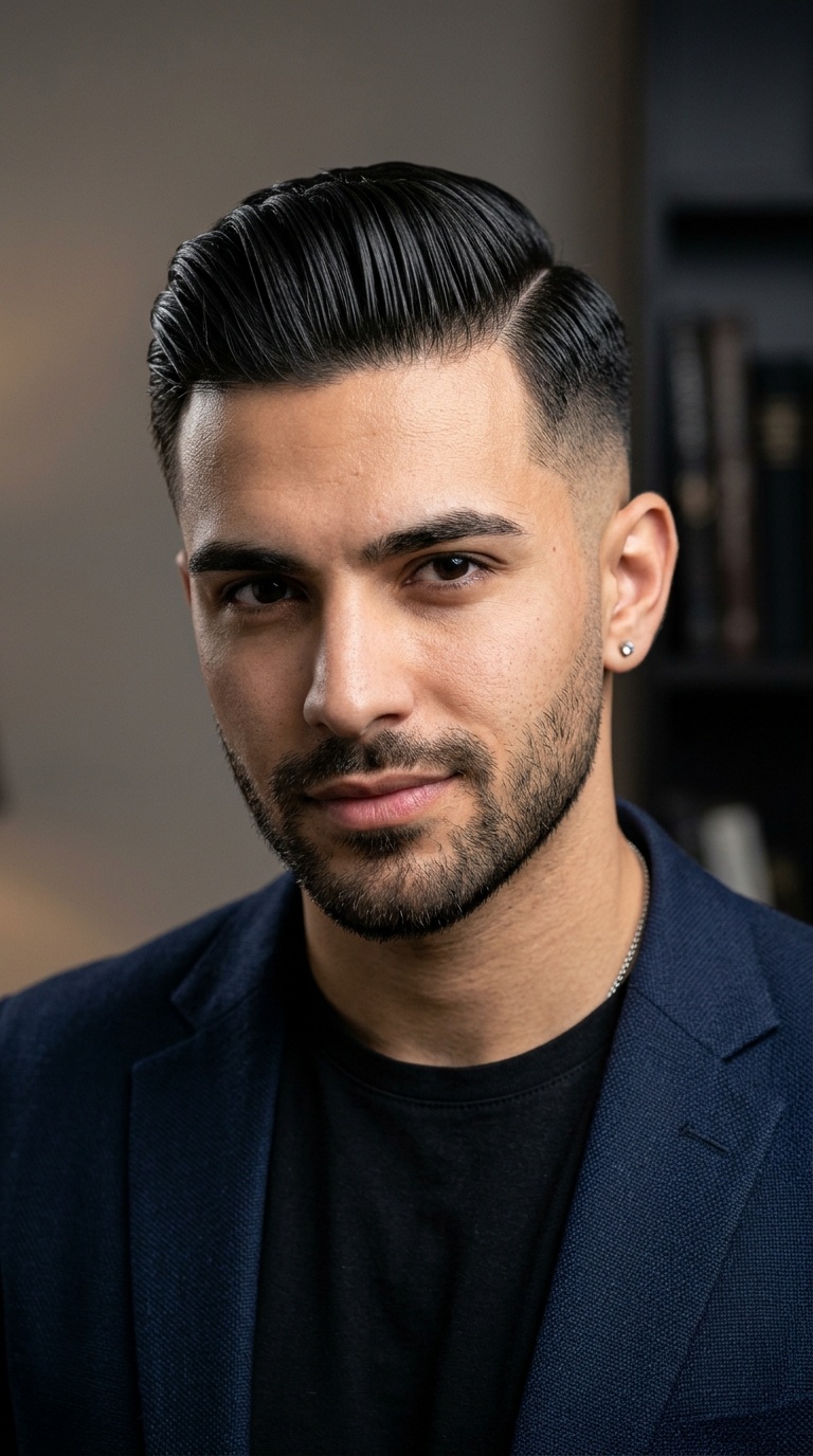 Slick Back Short with Undercut Fade