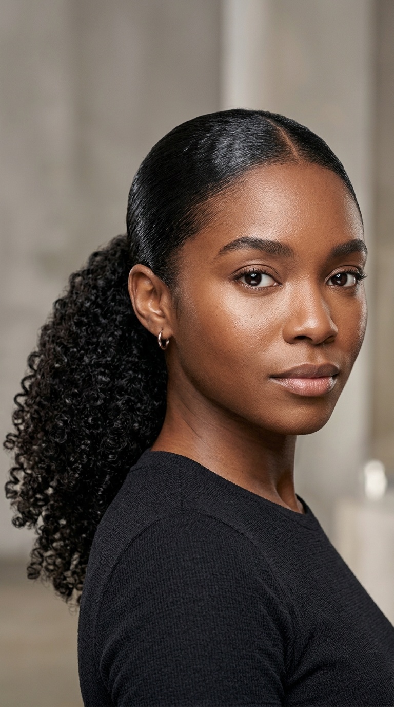 Slick Back with Afro-Textured Tail