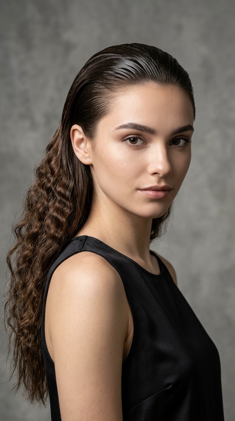 Slick Back with Crimped Lengths