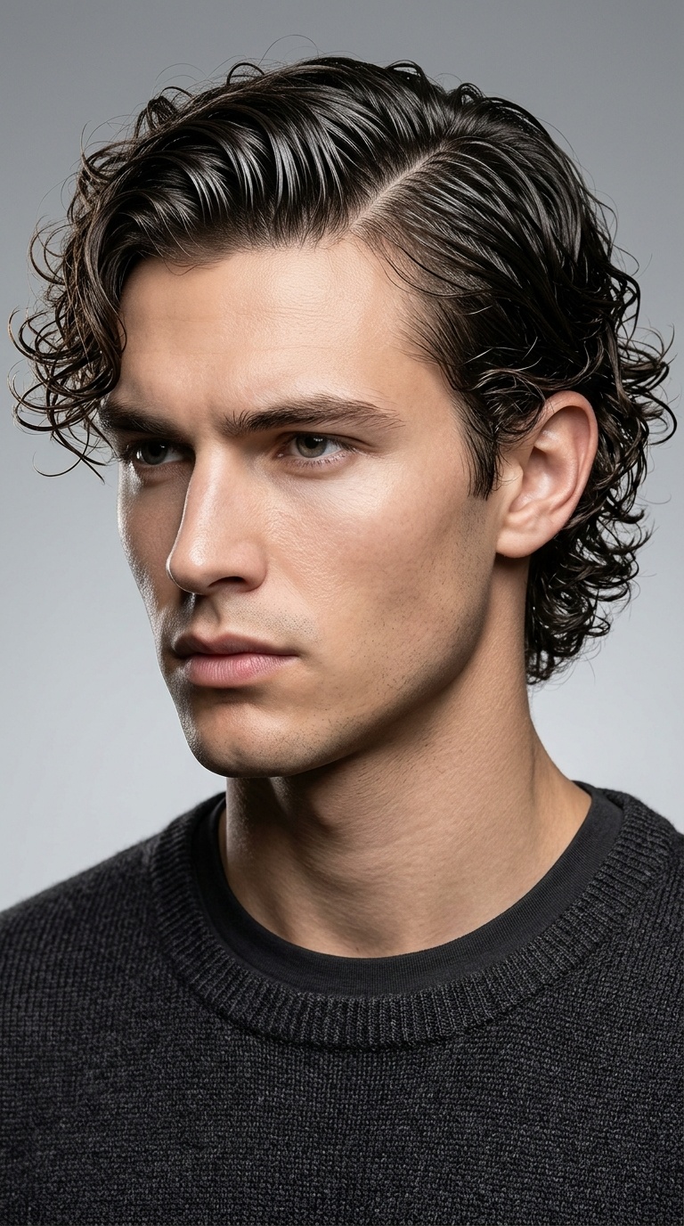Slick Front with Messy Wet Curls