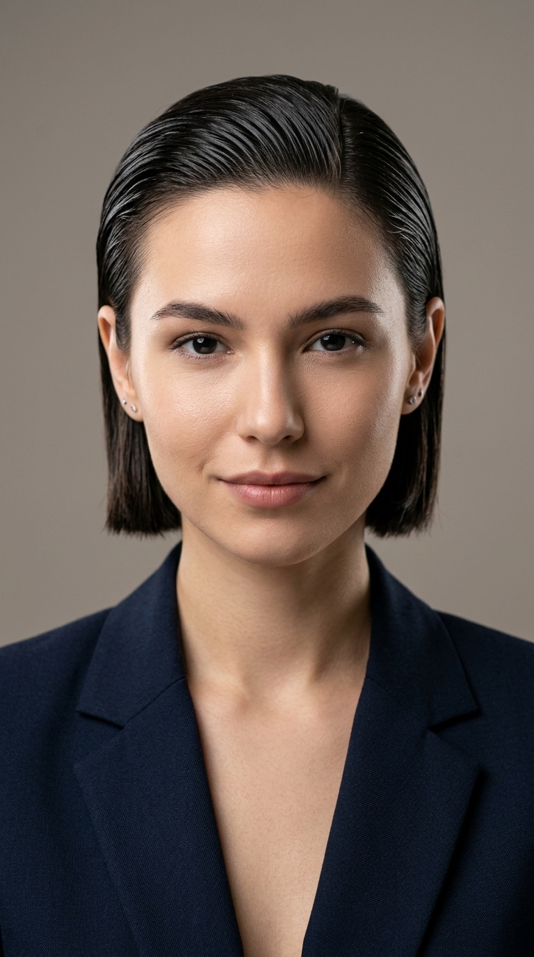 Slicked-Back Bob