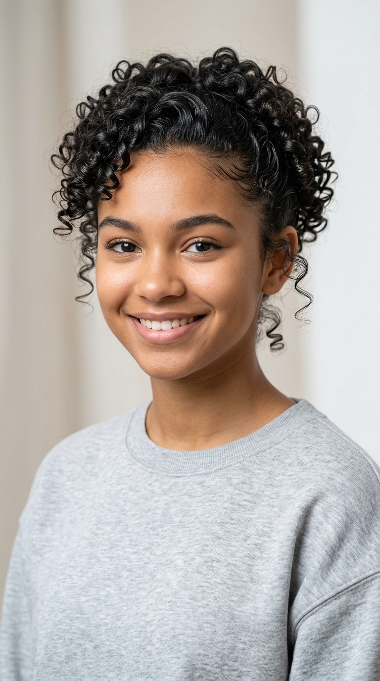 Slicked-Back Curls