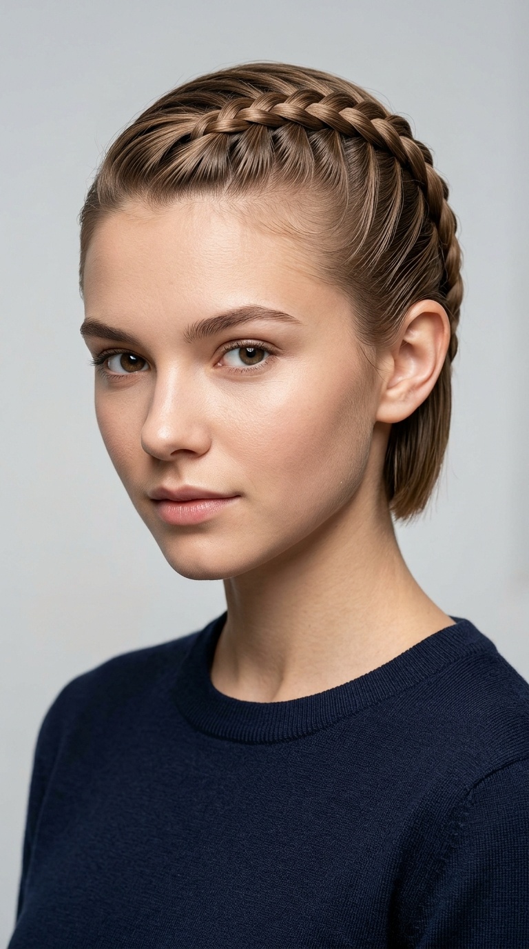 Slicked Back Dutch Braid