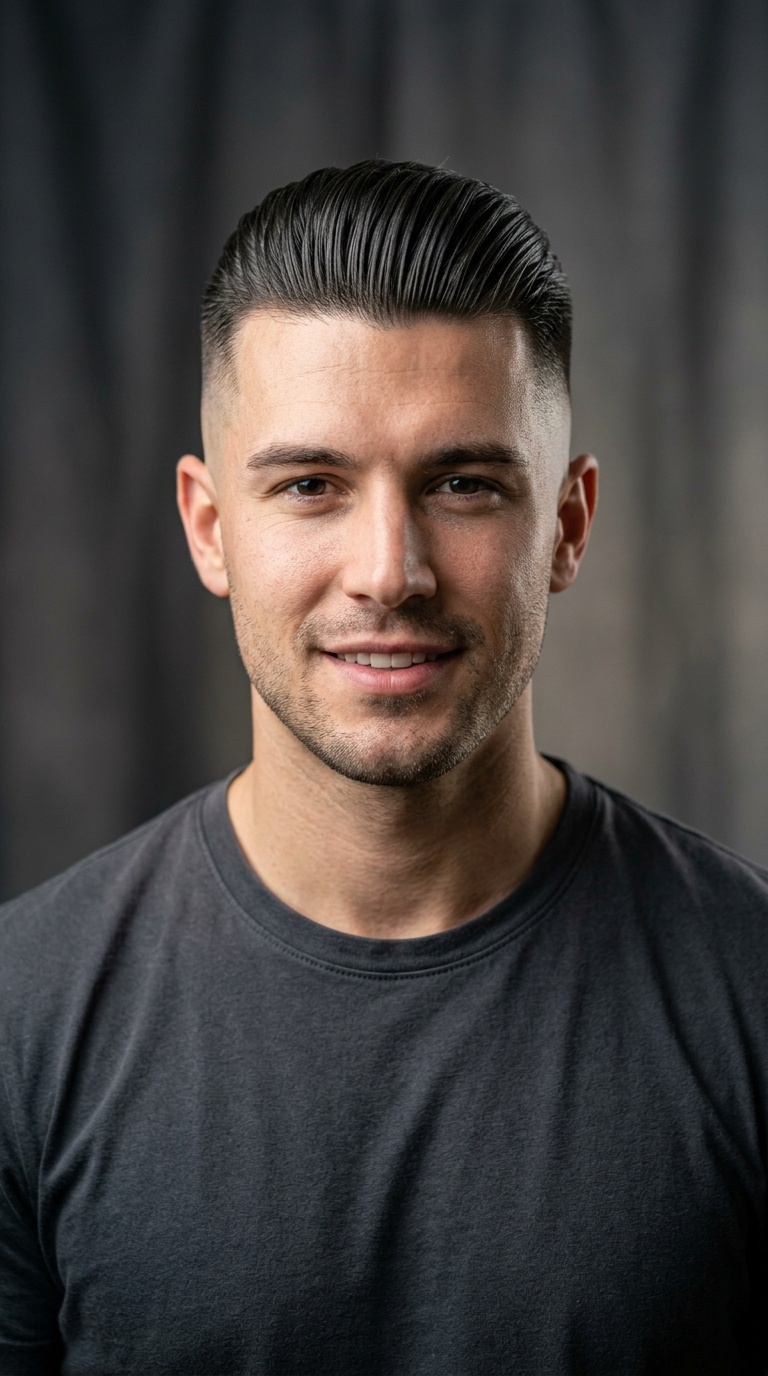 Slicked Back High Fade