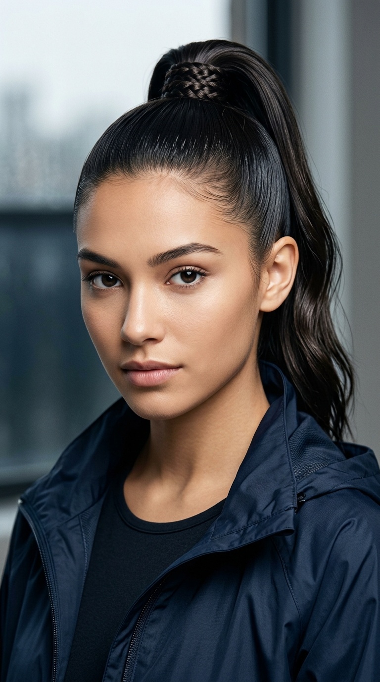 Slicked-Back High Pony