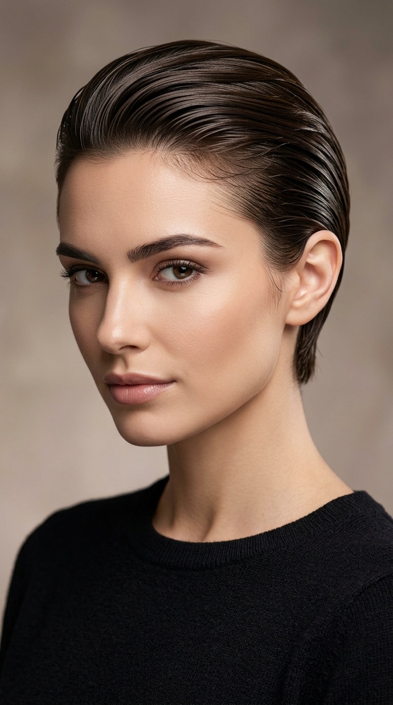 Slicked Back Look