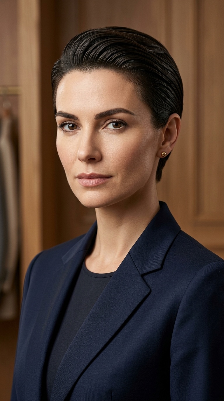Slicked-Back Minimalist Crop
