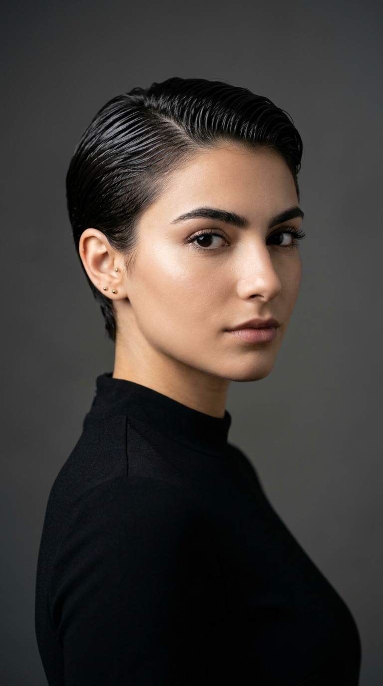 Slicked-Back Pixie