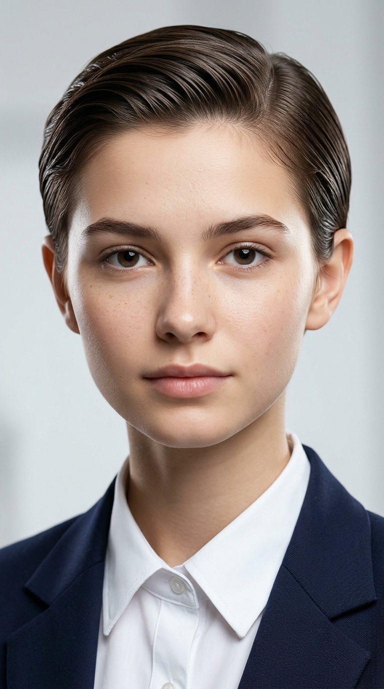 Slicked-Back Pixie or Short Style