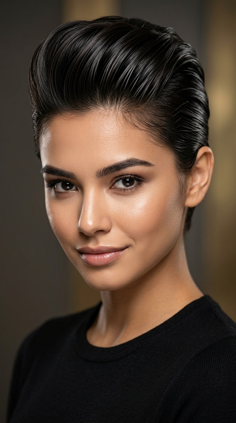 Slicked-Back Pompadour