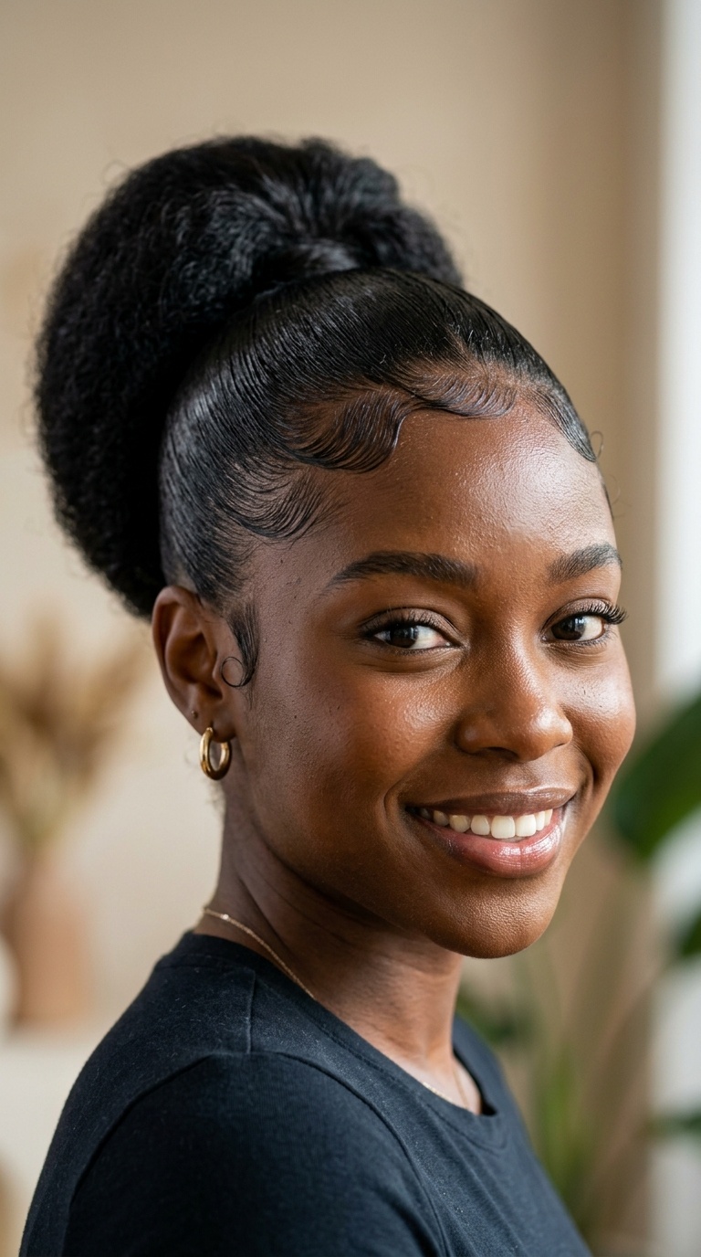 Slicked-Back Pondo with Detailed Baby Hairs