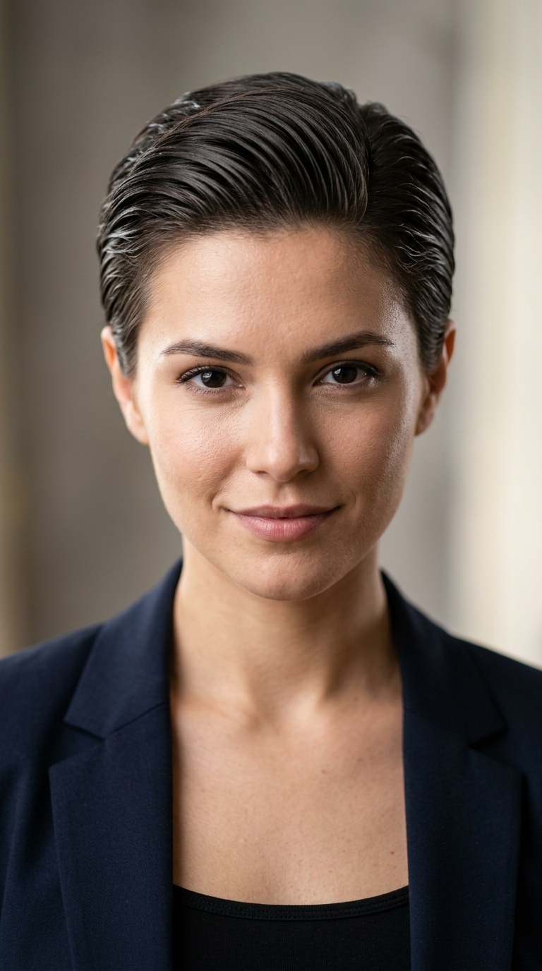 Slicked Back Short Style