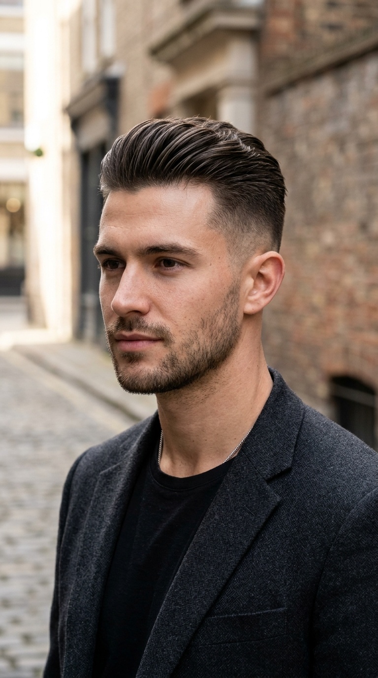 Slicked-Back Textured Undercut