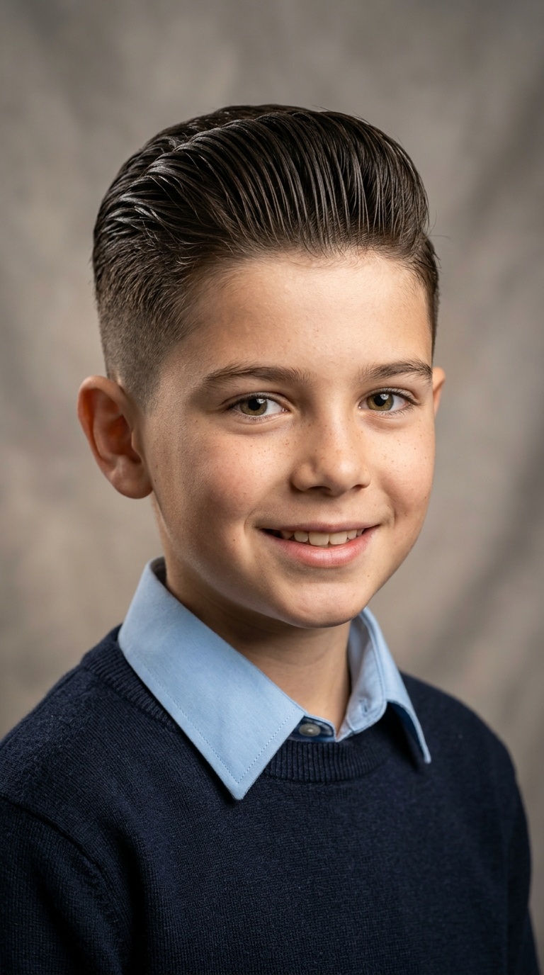 Slicked-Back Undercut Look