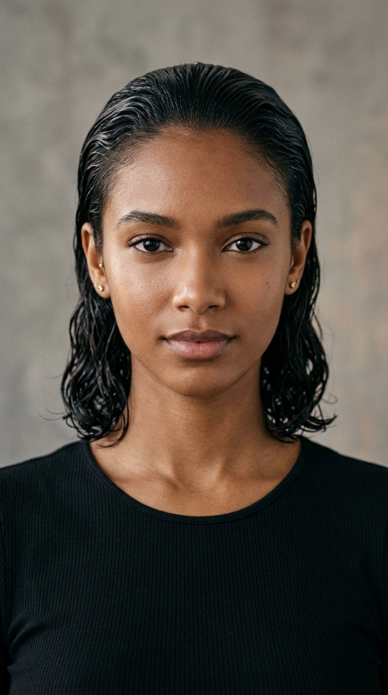 Slicked-Back Wet Lob