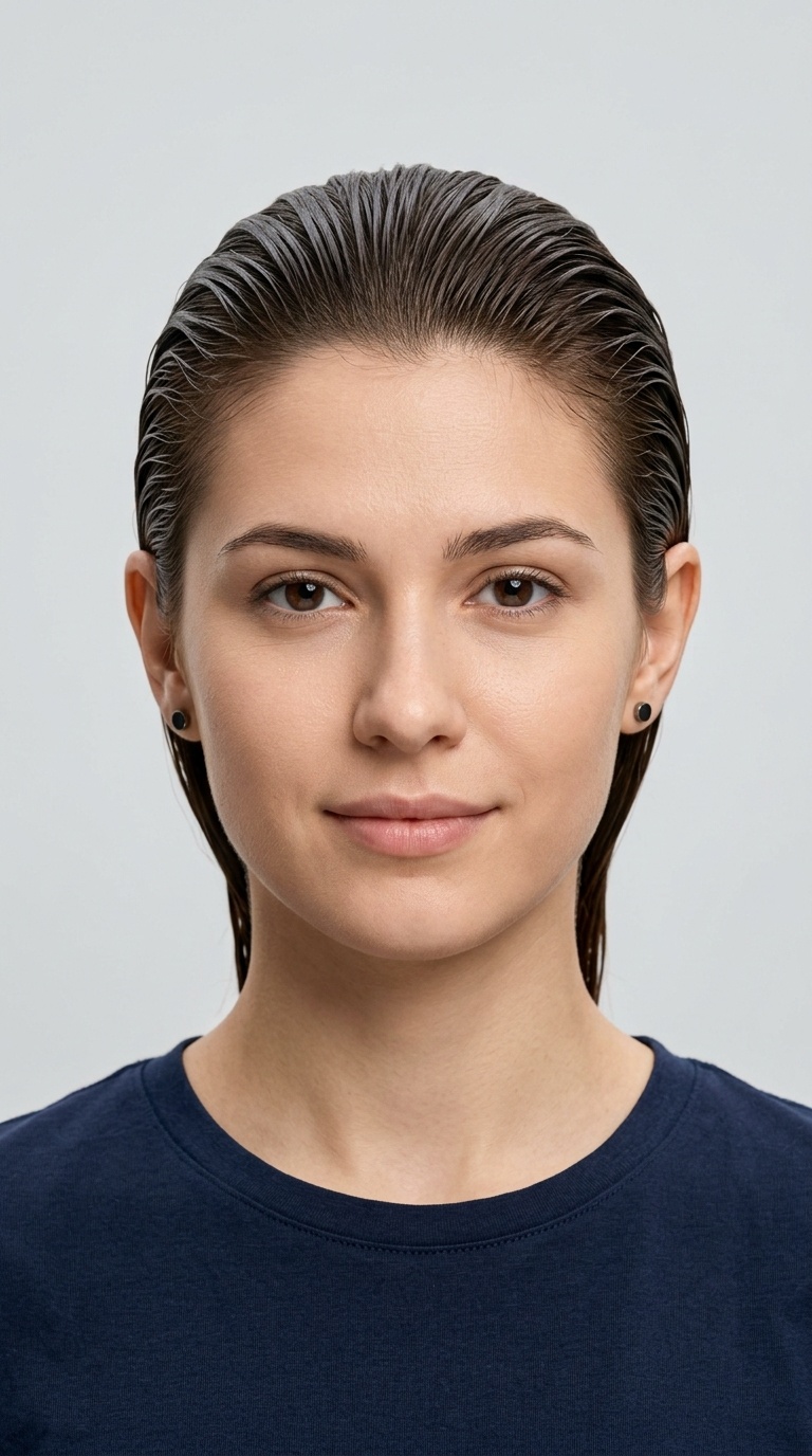 Slicked-Back Wet Look