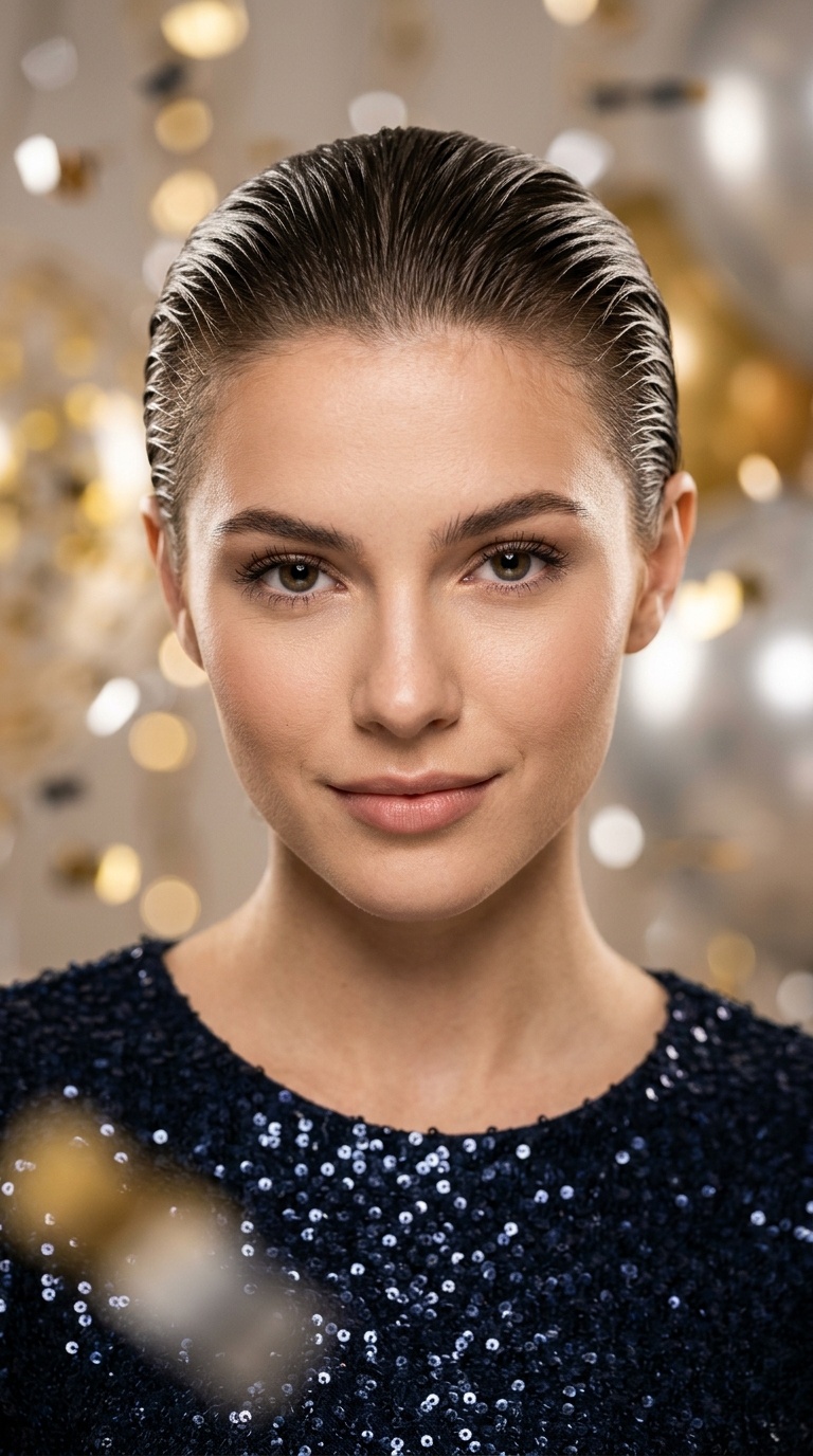 Slicked-Back Wet Look