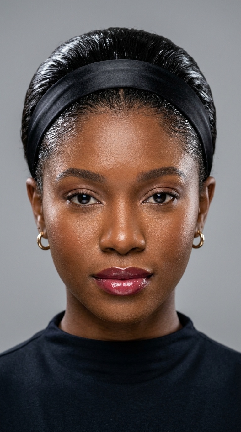 Slicked Back with a Silk Headband