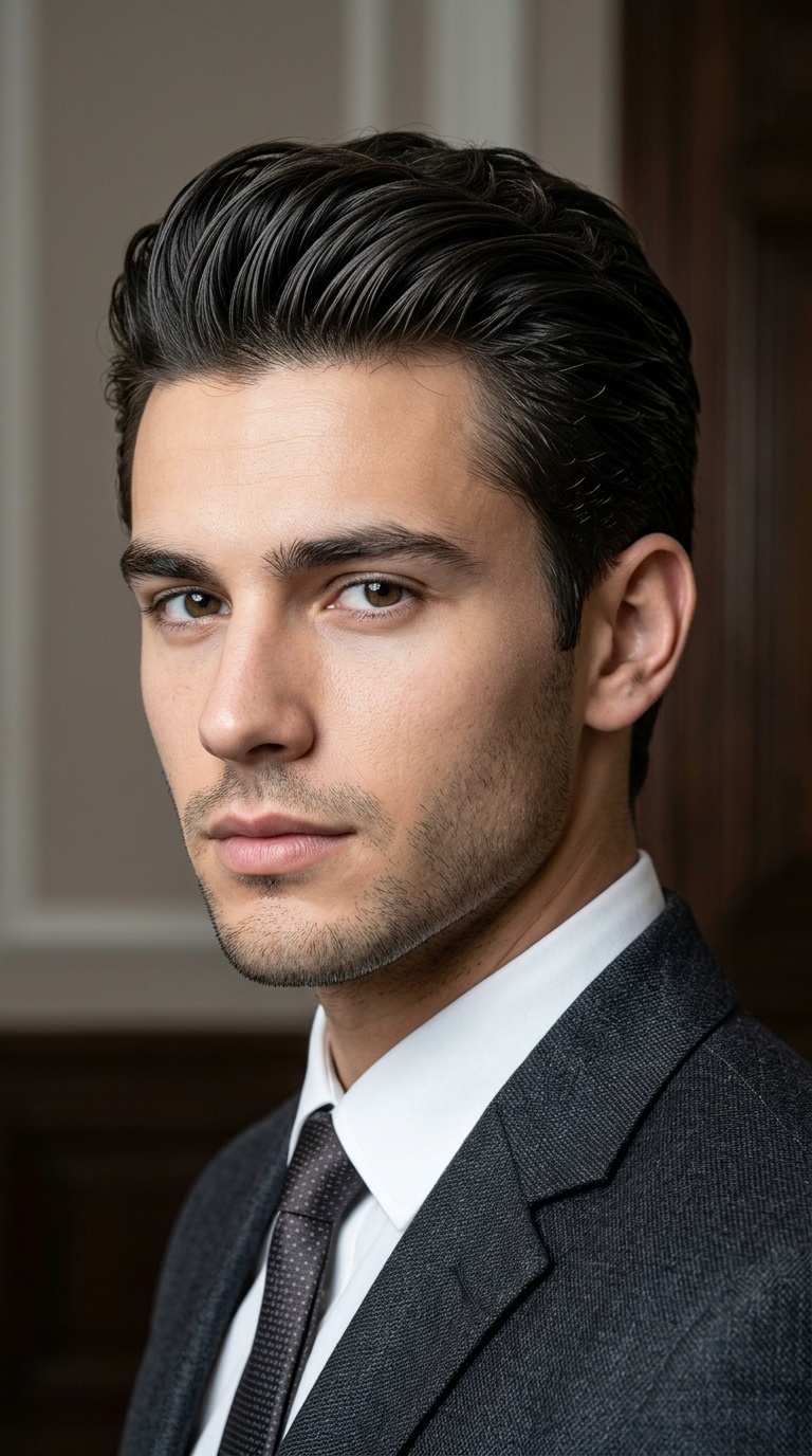 Slicked Back with Textured Height