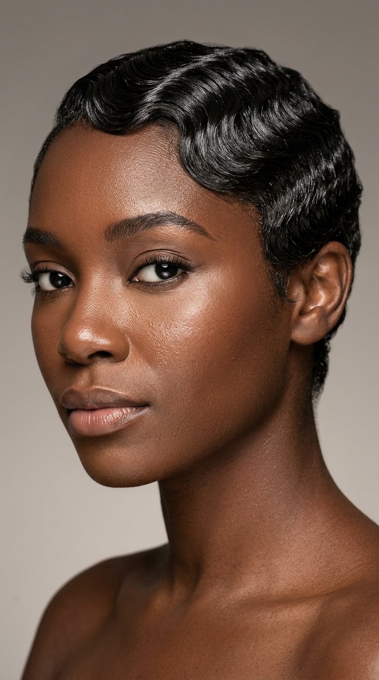 Slicked Finger Waves