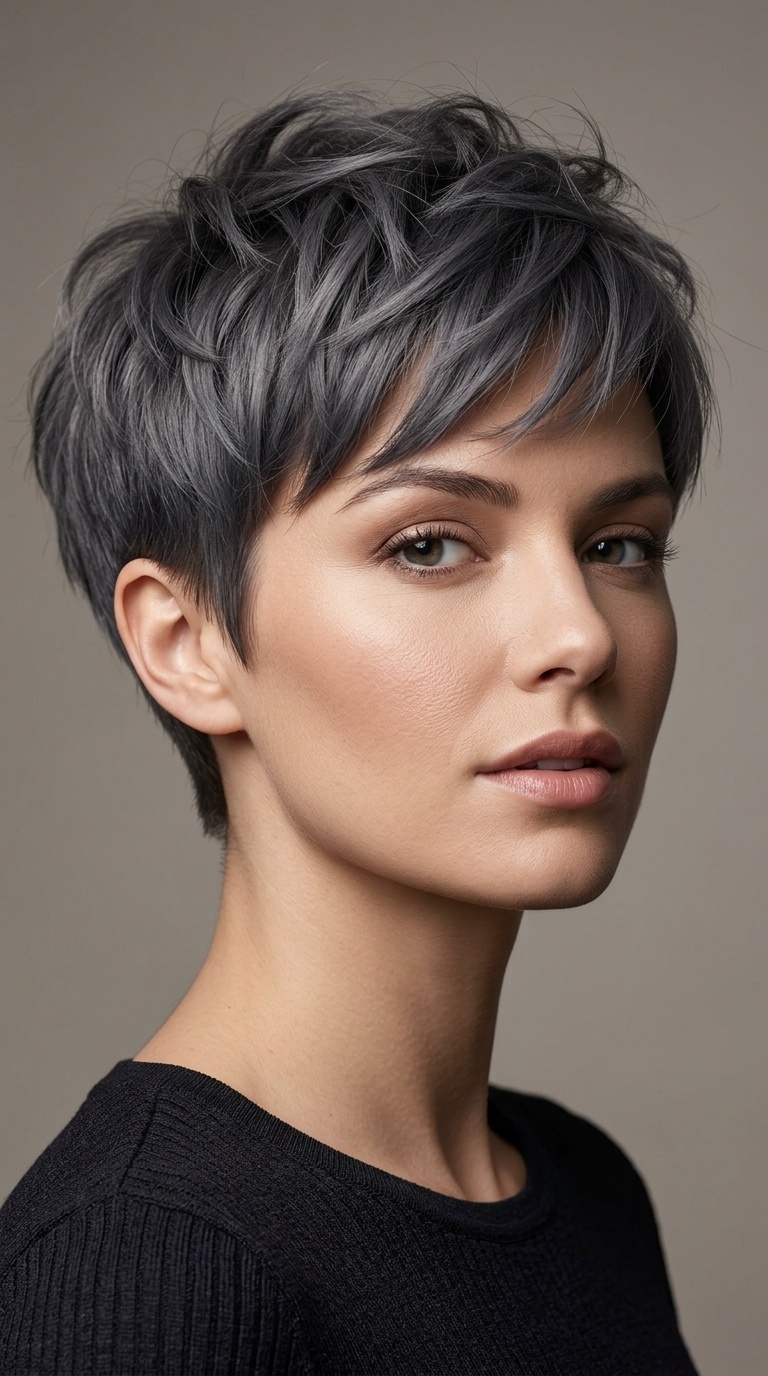 Smoky Charcoal Pixie