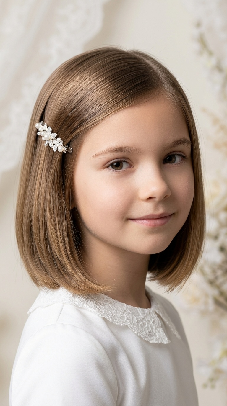 Smooth Bob with Side Clip