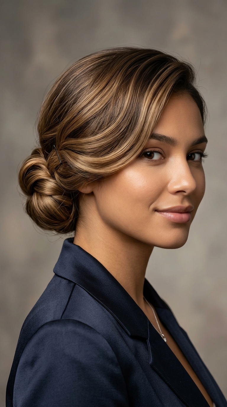 Smooth Chignon for Bobs