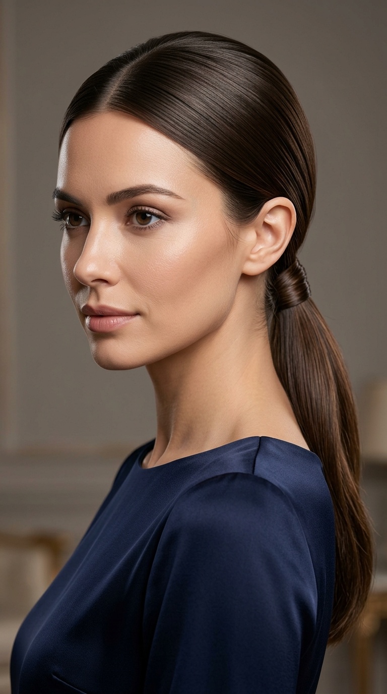 Smooth Low Ponytail