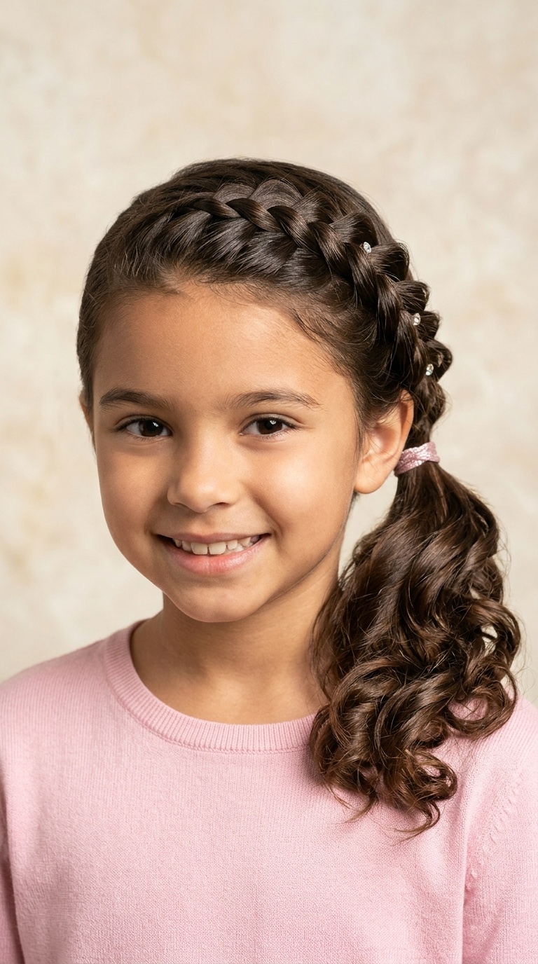 Snake Braid into Side Ponytail
