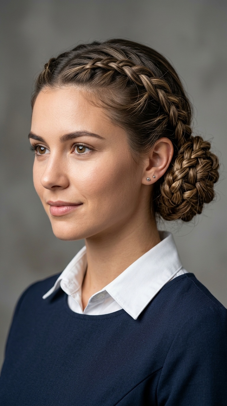 Snake Braid Low Bun