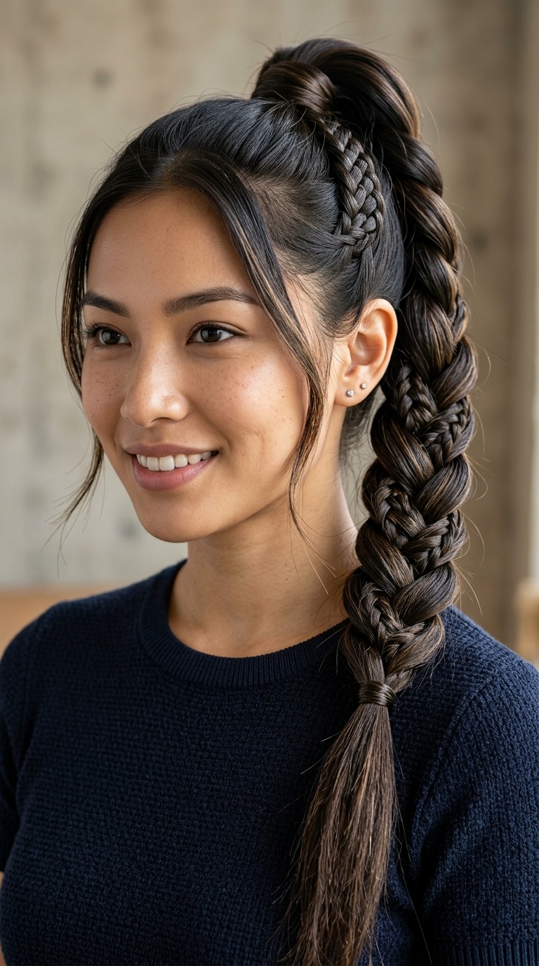 Snake Braid Ponytail