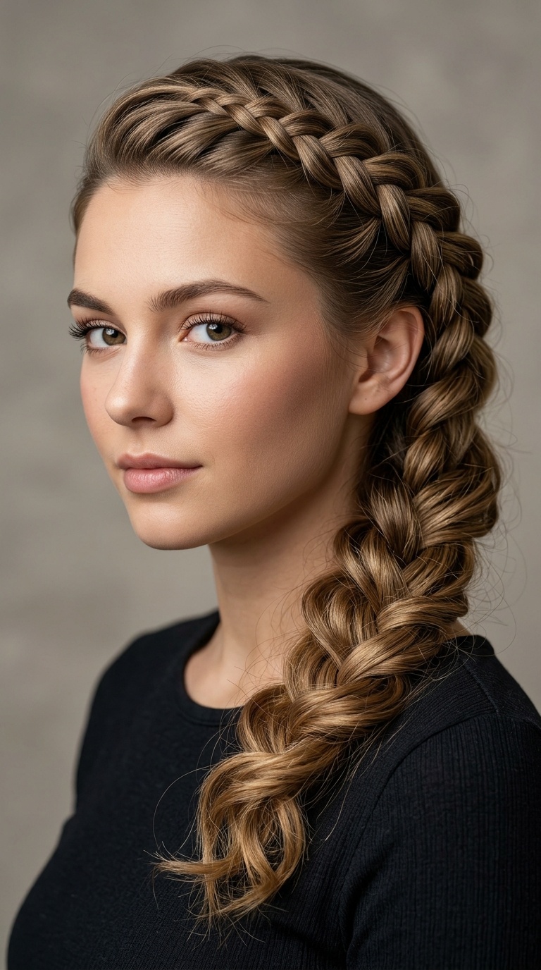 Snake Braid Side Sweep