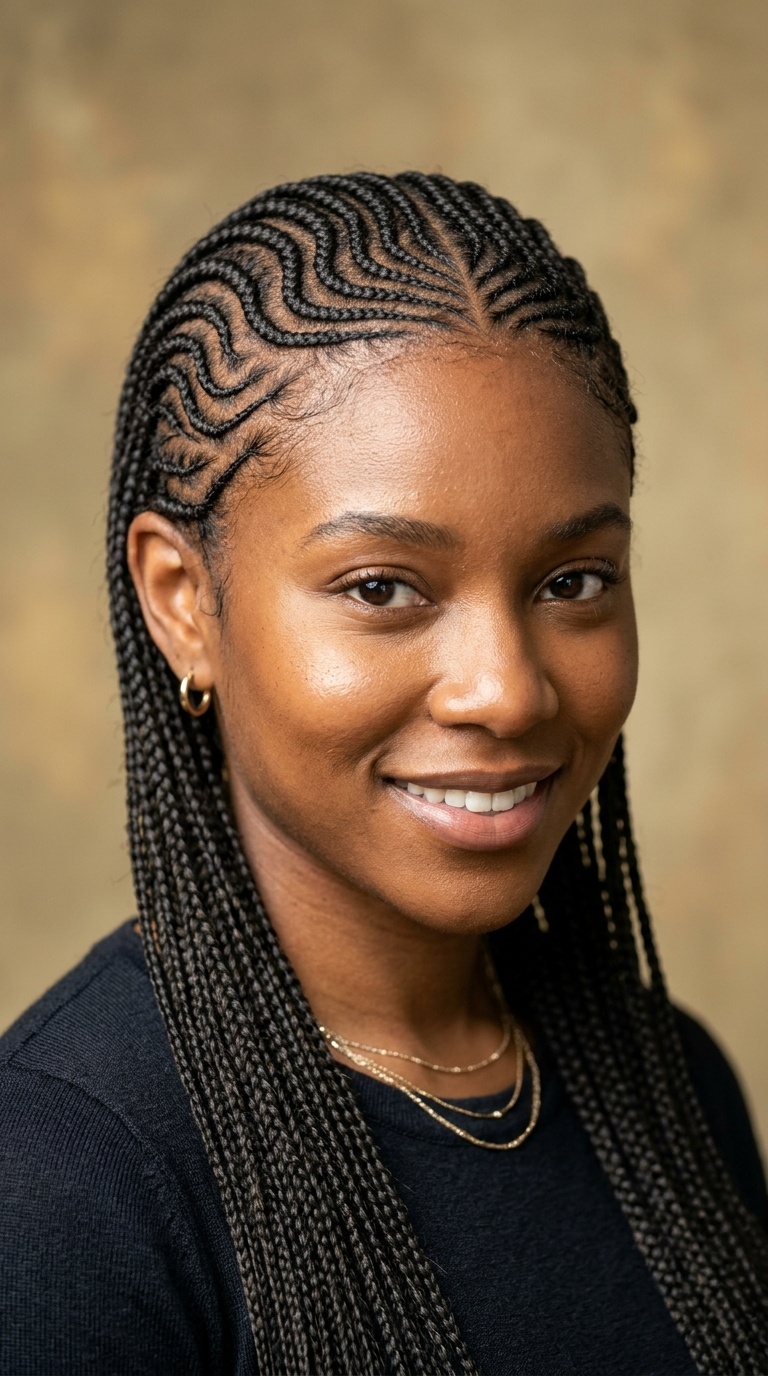Snake Pattern Micro-Braids