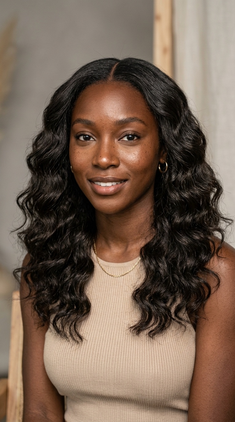 Soft Beach Wave Middle Part