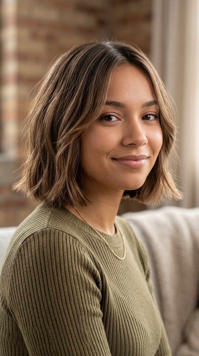 Soft Blunt Cut with Face-Framing