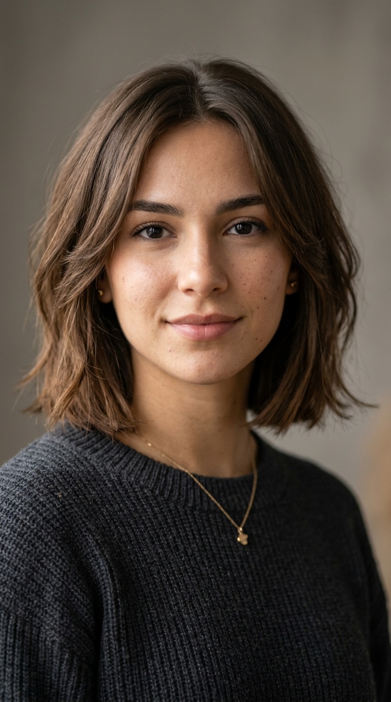 Soft Blunt Cut with Face-Framing Layers