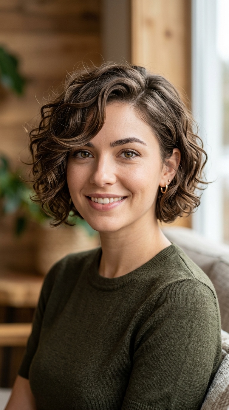 Soft Curls with a Side Sweep