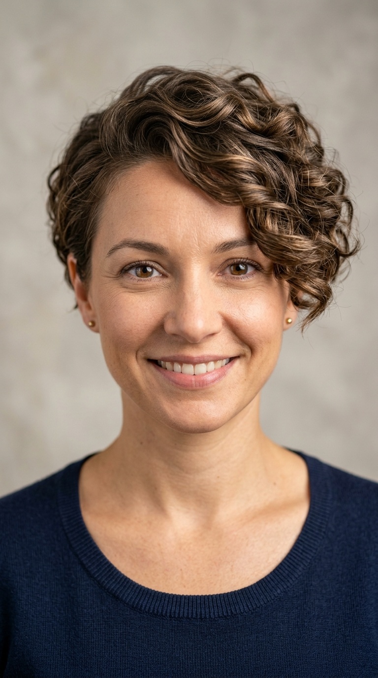 Soft Curls with a Side Sweep
