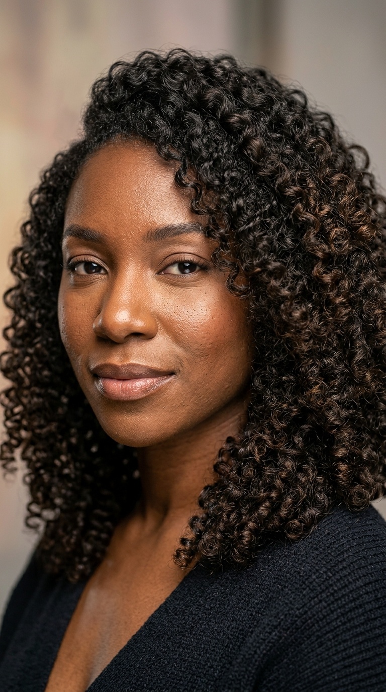 Soft Curls with a Side Sweep
