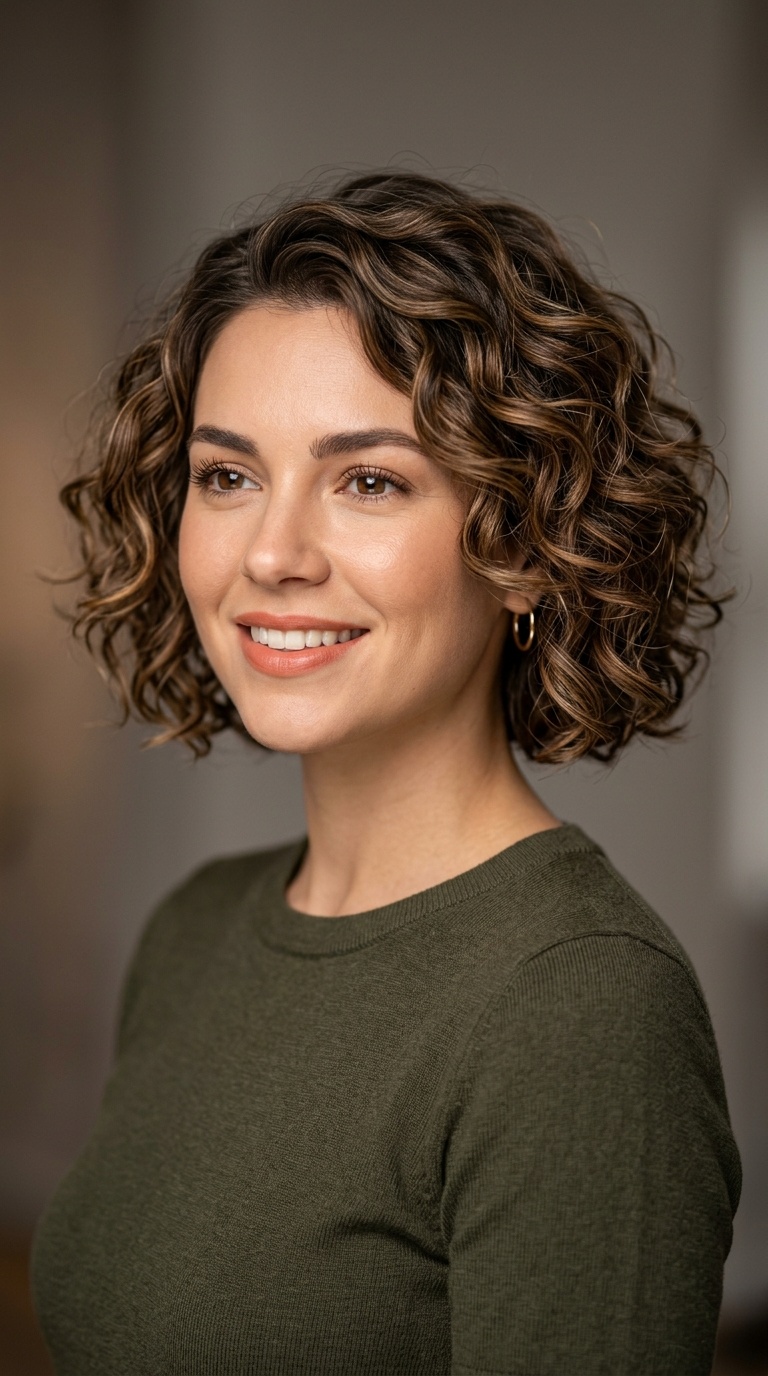 Soft Curls with Highlights