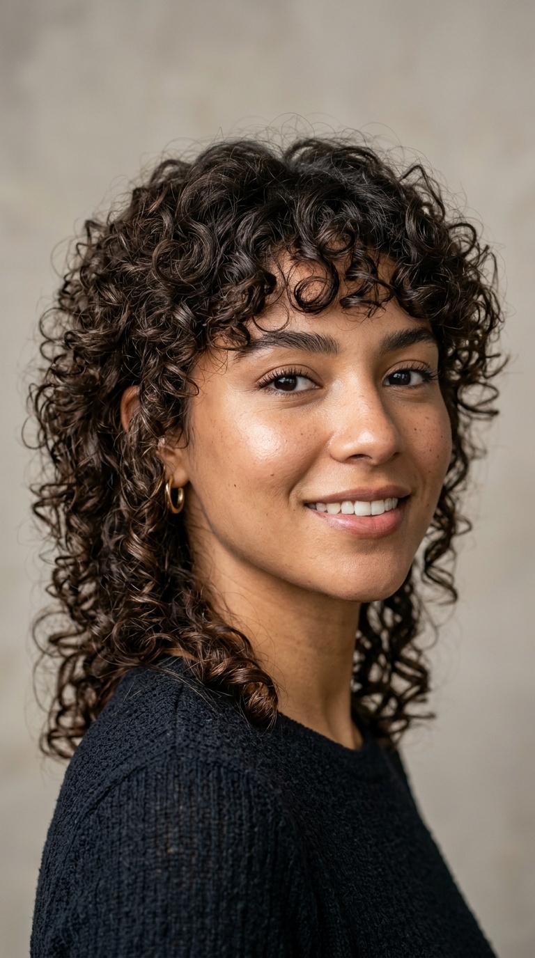 Soft Curly Mullet