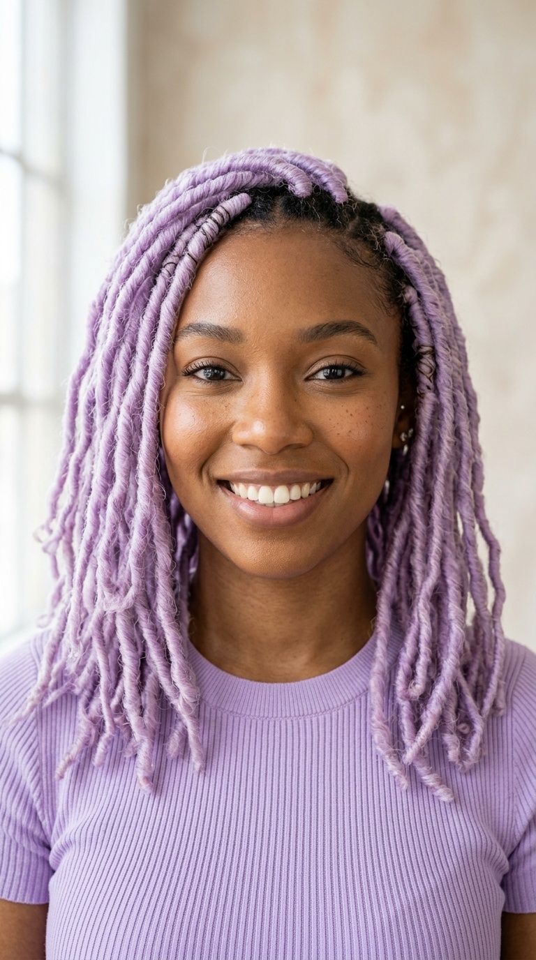 Soft Lavender Pastel Locs